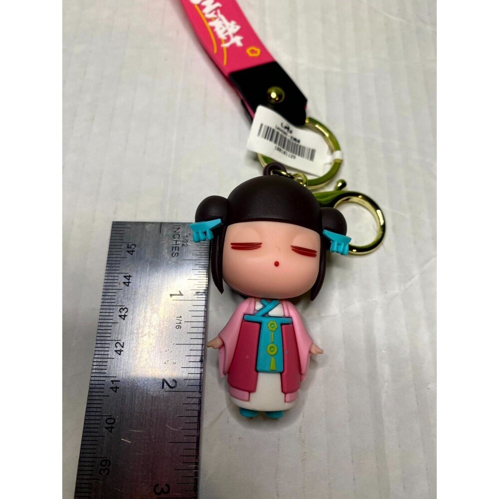 Cute Cartoon Chinese girl bracelet keychain car purse backpack accessory